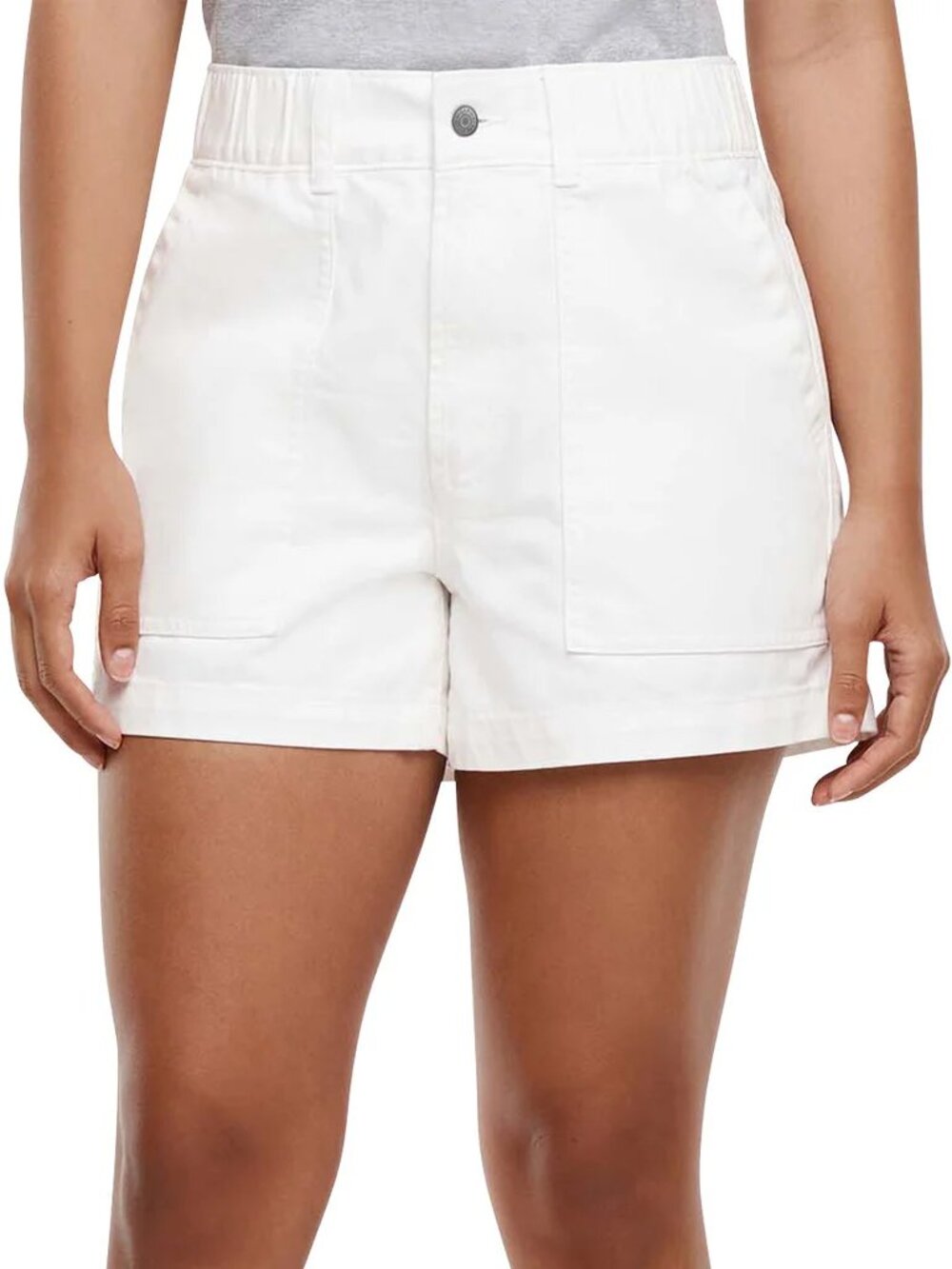 Gap Twill Shorts White XL Women's High Rise Patch Pocket NWT - Picture 1 of 3